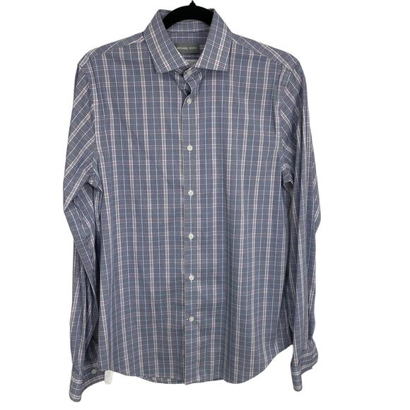 Michael Kors Plaid Long Sleeve Button Down Men's Medium - Picture 1 of 5